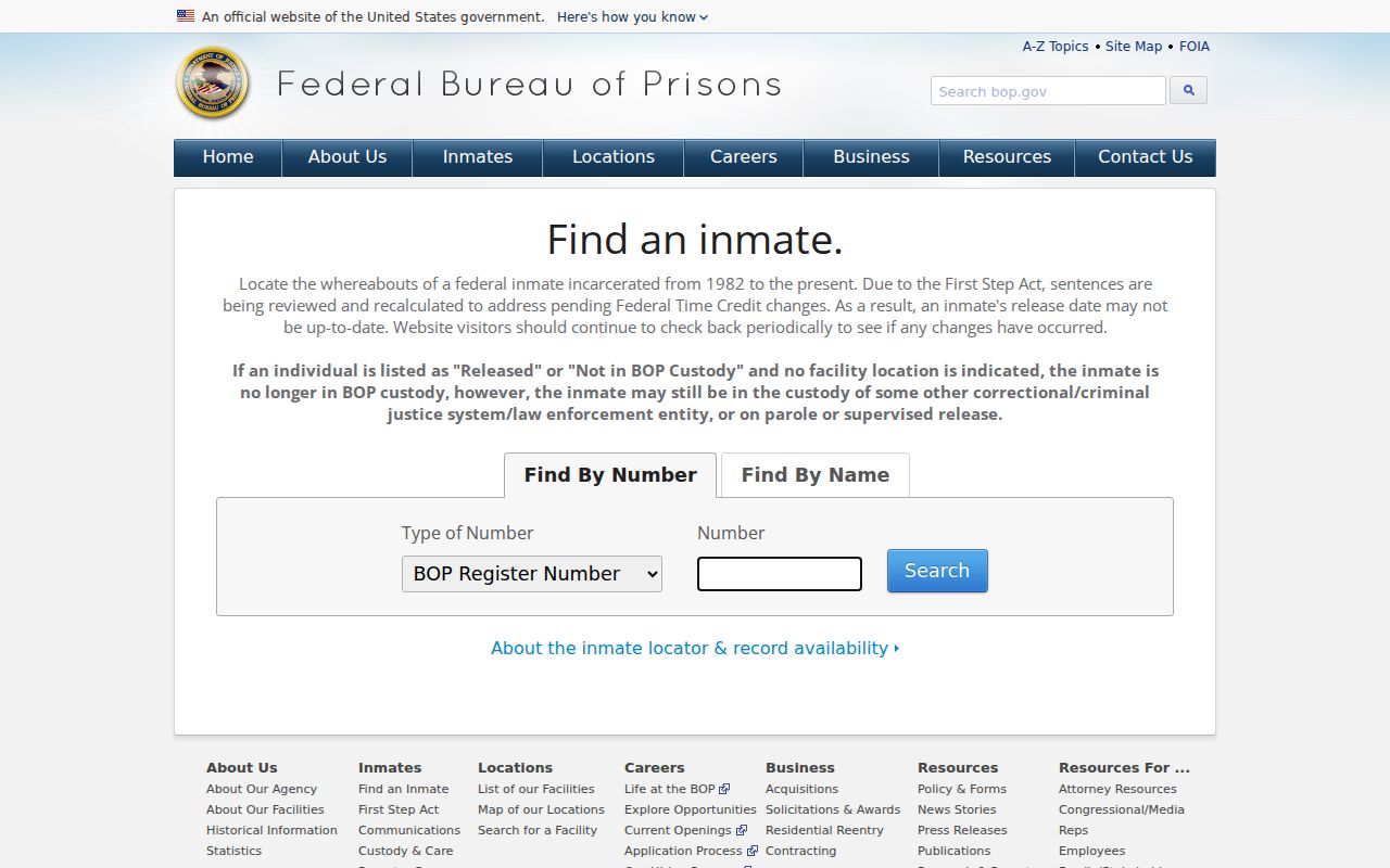 Wayne County arrest search federal custody locator