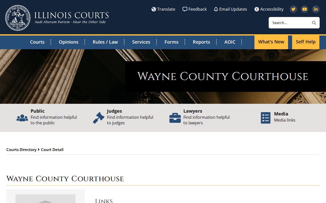 Wayne County criminal records courthouse directory