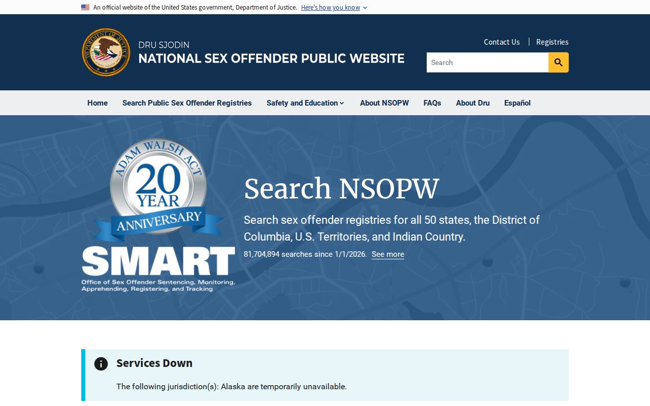 Wayne County sex offender lookup through national NSOPW search