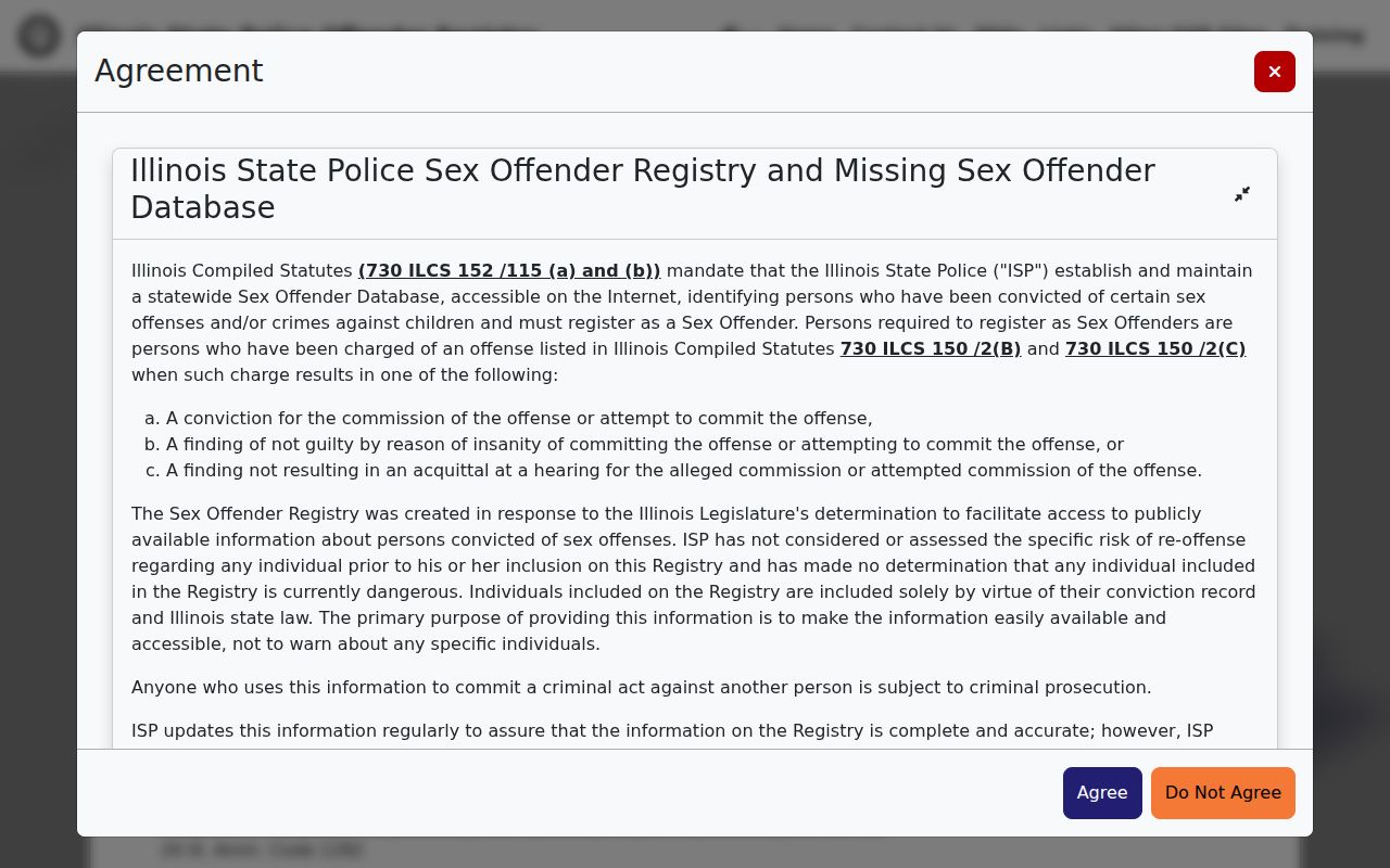 Wayne County sex offender lookup on Illinois State Police registry